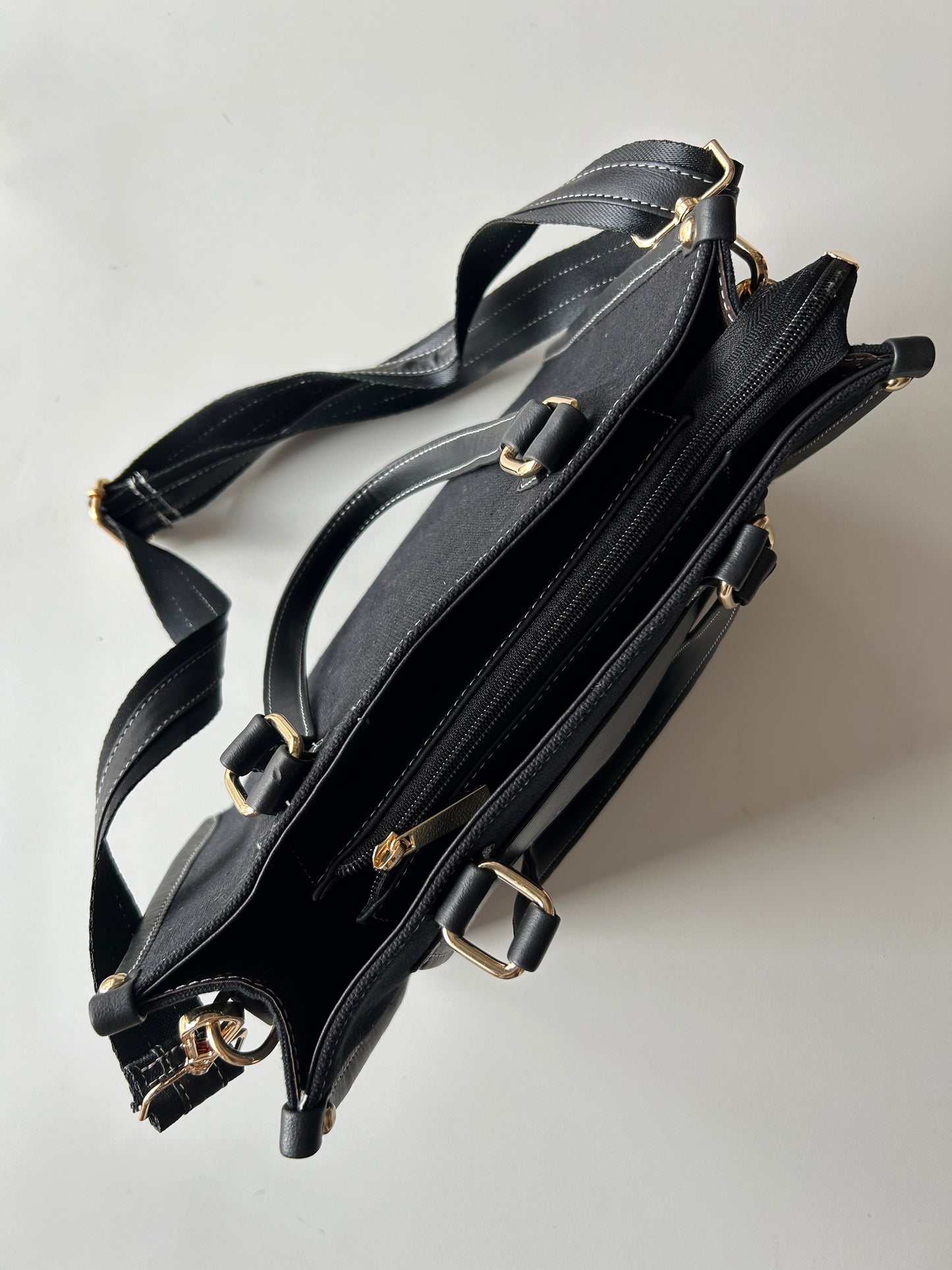 All Black Canvas Tote