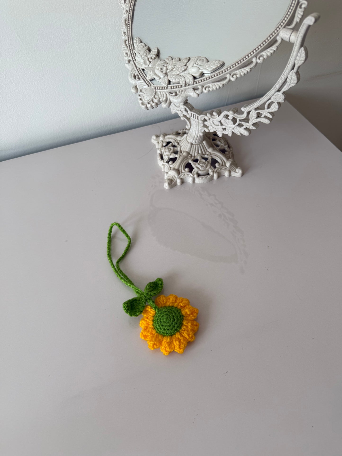 Sunflower Crochet Charm