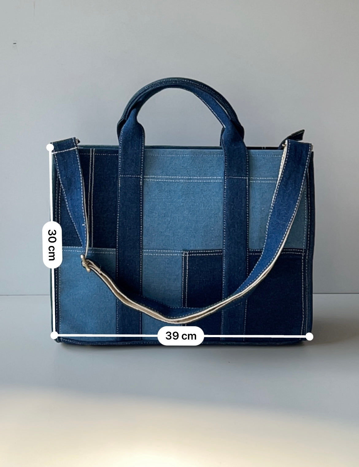 Kylie Denim Office Tote