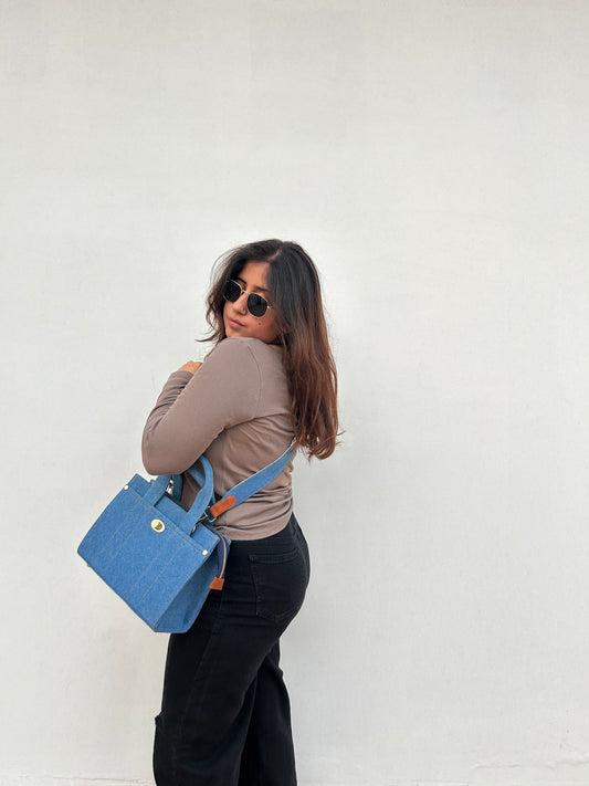 Swirly Denim Bag