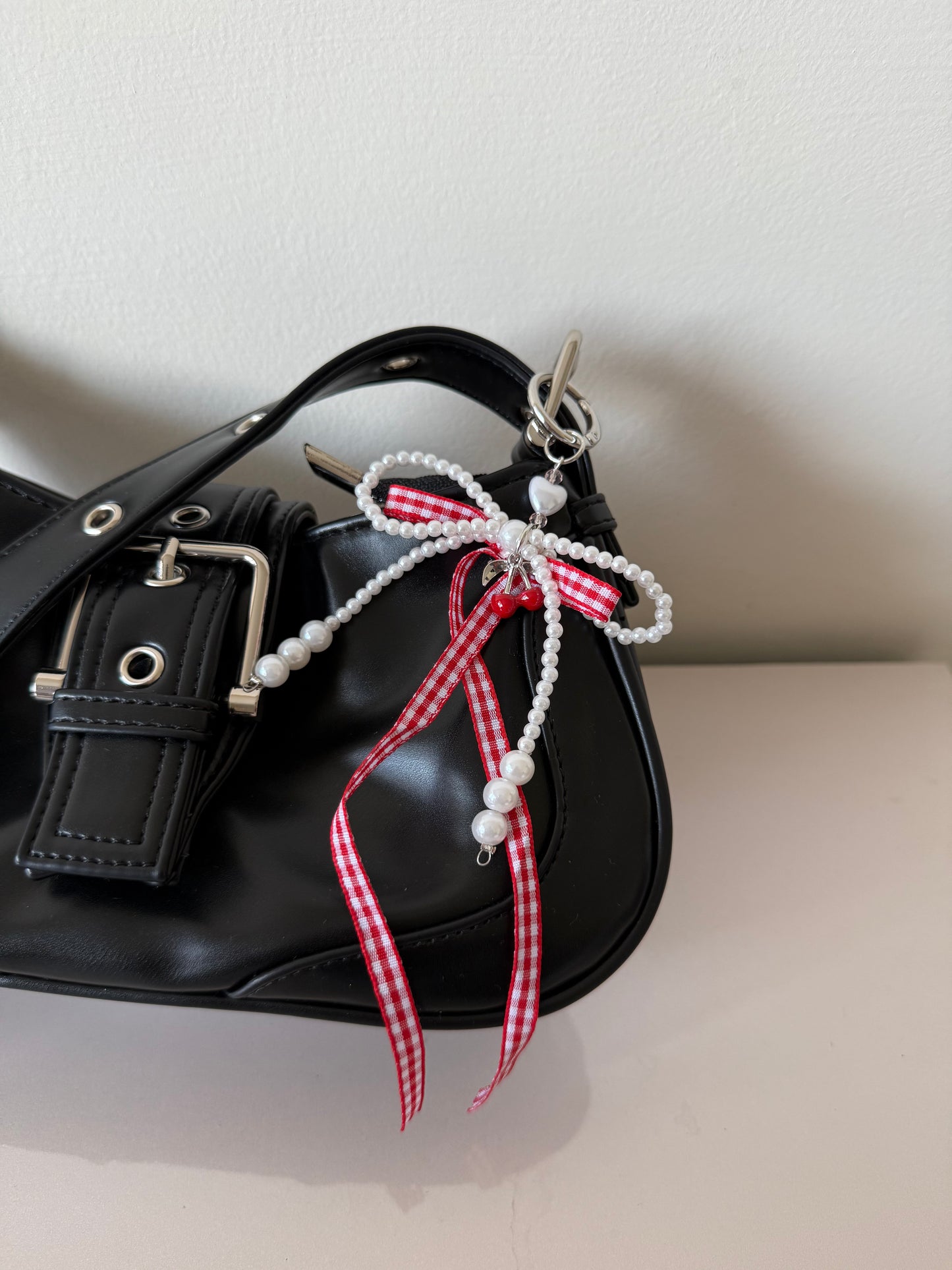 Gingham Bow Charm