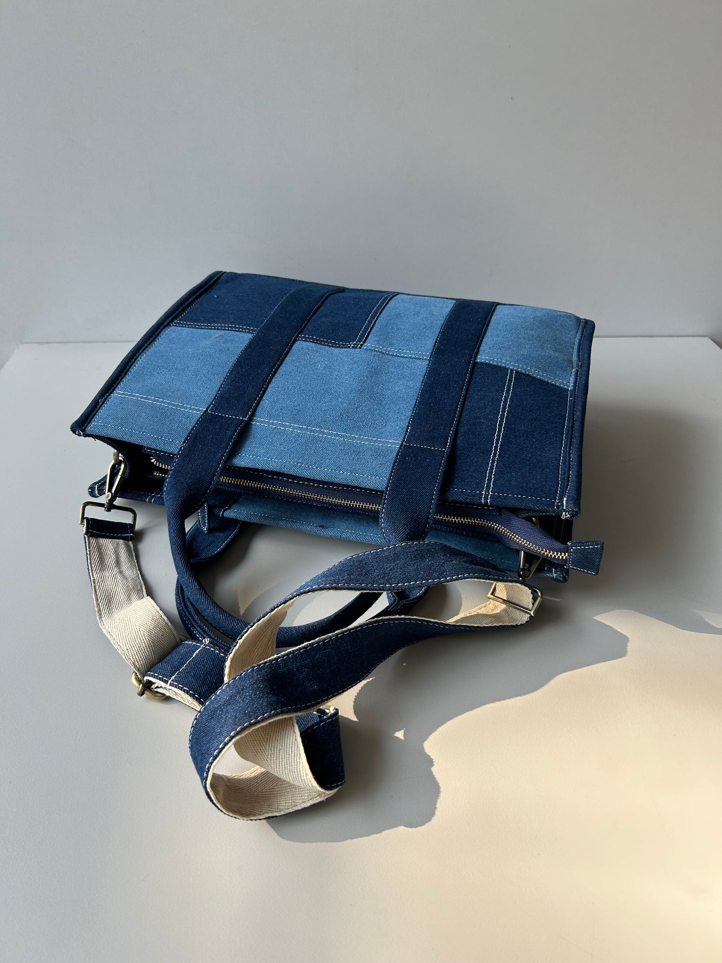 Kylie Denim Office Tote